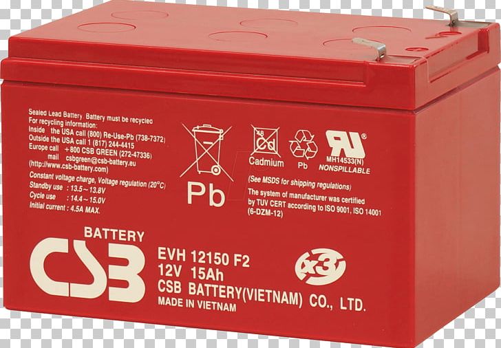VRLA Battery Lead–acid Battery Electric Battery Deep-cycle Battery Rechargeable Battery PNG, Clipart, Accumulator, Ampere Hour, Battery, Csb, Deepcycle Battery Free PNG Download