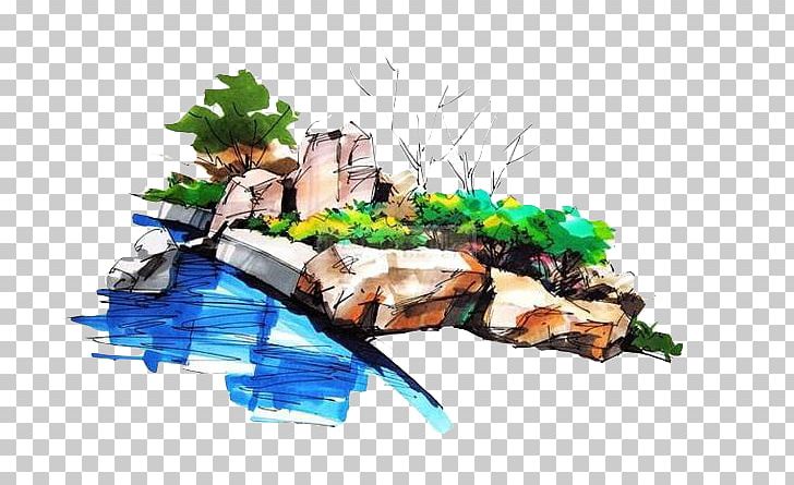 Landscape Rock Garden Illustration PNG, Clipart, Food, Formation Of Rocks, Fukei, Garden, Hand Painted Free PNG Download