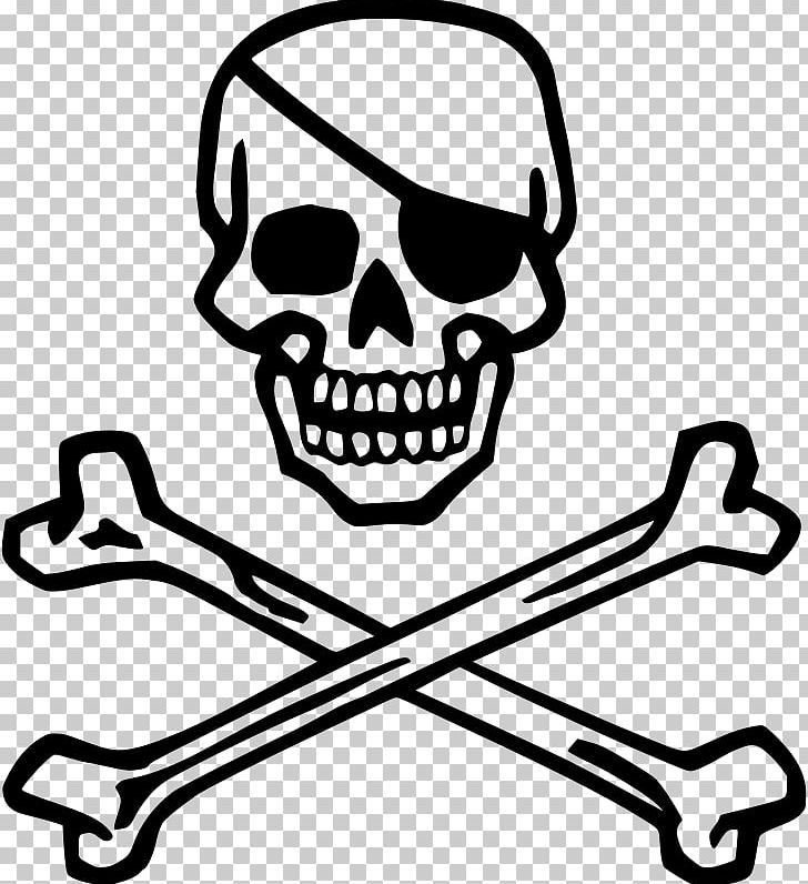 Piracy Skull And Crossbones Pirates Of The Caribbean Jolly Roger PNG, Clipart, Automotive Design, Black And White, Bone, Decal, Human Skull Symbolism Free PNG Download