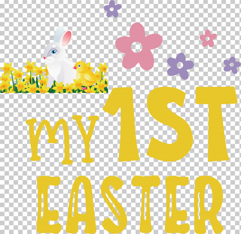 Happy Easter Day My 1st Easter PNG, Clipart, Behavior, Floral Design, Happiness, Happy Easter Day, Line Free PNG Download