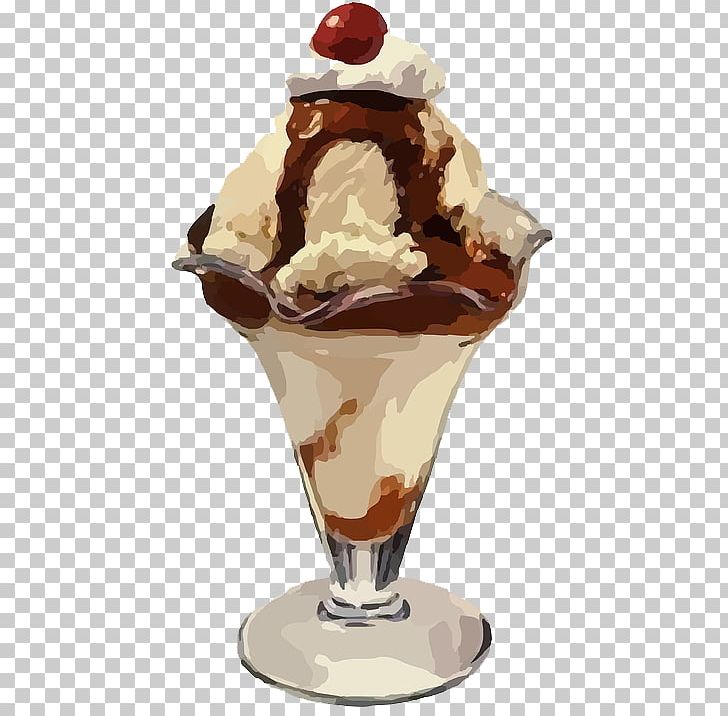Sundae Ice Cream Cones Chocolate Ice Cream Dame Blanche PNG, Clipart, Bowl, Chocolate, Chocolate Ice Cream, Chocolate Syrup, Cocktail Glass Free PNG Download