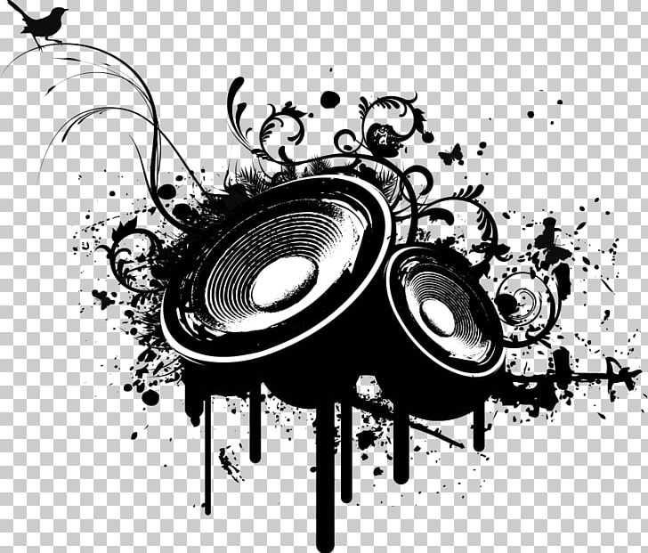 Tattoo Loudspeaker Vehicle Audio Graphics PNG, Clipart, Black And White, Black Graffiti, Brand, Circle, Computer Wallpaper Free PNG Download