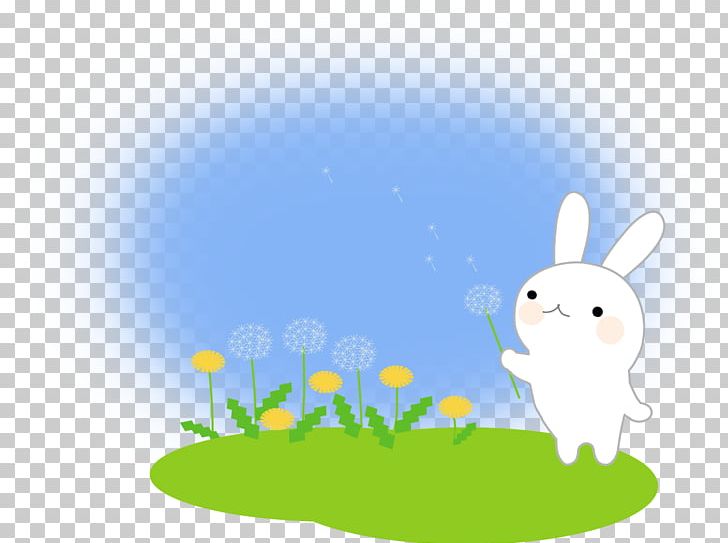 Hare Easter Bunny Desktop PNG, Clipart, Cartoon, Cloud, Cloud Computing, Computer, Computer Wallpaper Free PNG Download