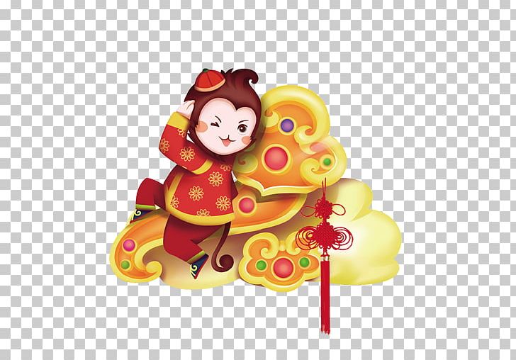 Monkey Ruyi Chinese New Year PNG, Clipart, Animals, Art, Baby Toys, Bainian, Chinese Free PNG Download