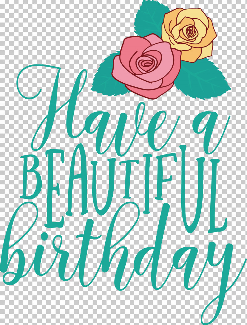 Beautiful Birthday PNG, Clipart, Beautiful Birthday, Birthday, Calligraphy, Caluya Design, Greeting Card Free PNG Download