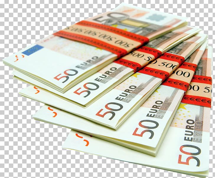 Background With Euro Banknotes. 1 Euro On The Background Of Money