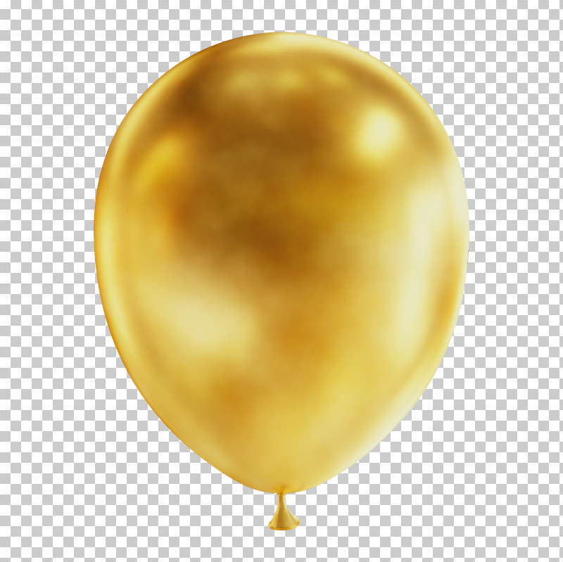 Yellow Balloon Gold Metal Gold PNG, Clipart, Balloon, Gold, Metal, Paint, Watercolor Free PNG Download
