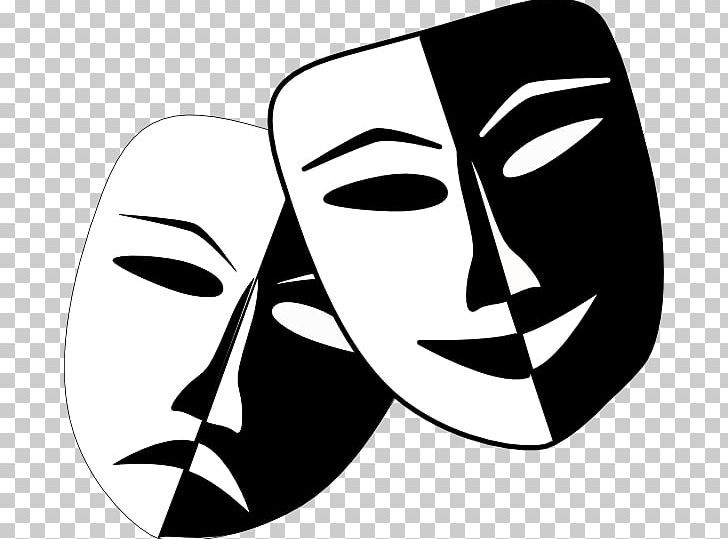 Theatre Drama Mask Play PNG, Clipart, Art, Black, Black And White, Clip Art, Comedy Free PNG Download