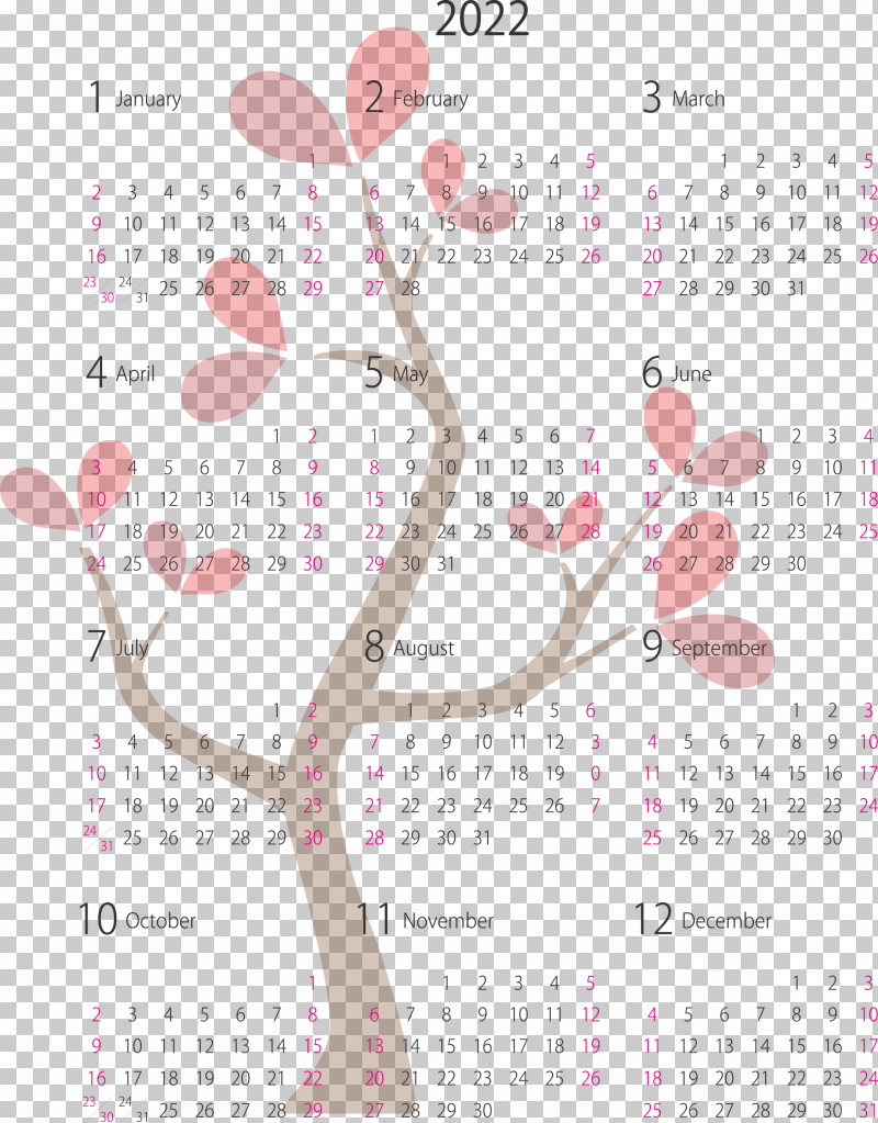 2022 Yearly Calendar Printable 2022 Yearly Calendar PNG, Clipart, Branching, Calendar System, Meter Free PNG Download