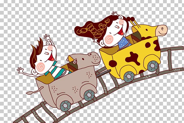 Amusement Park Roller Coaster Illustration PNG, Clipart, Advertising, Amusement Park, Art, Cartoon, Child Free PNG Download