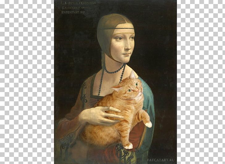 Cecilia Gallerani Lady With An Ermine Fat Cat Art: Famous Masterpieces Improved By A Ginger Cat With Attitude Mona Lisa PNG, Clipart, Animals, Art, Artist, Artwork, Cat Free PNG Download
