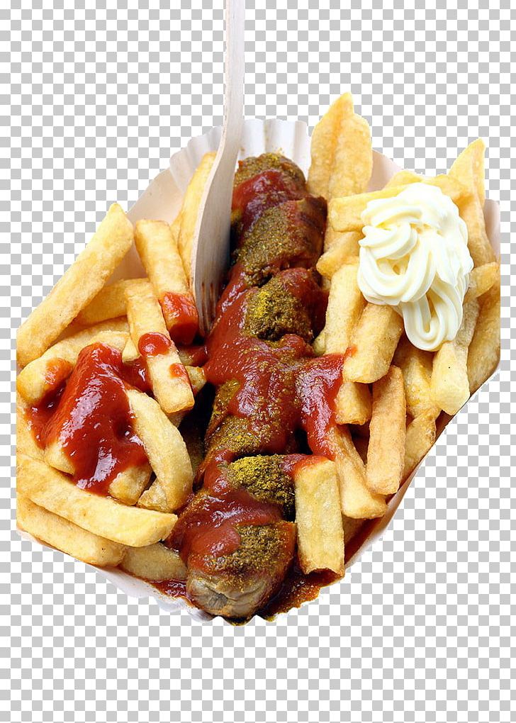 French Fries Currywurst Hot Dog Full Breakfast Potato Wedges PNG, Clipart, American Food, Appetizer, Breakfast, Calorie, Calories Free PNG Download