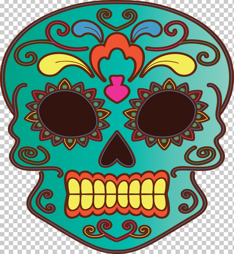 Day Of The Dead Día De Muertos Skull PNG, Clipart, D%c3%ada De Muertos, Day Of The Dead, Skull, Teal Free PNG Download