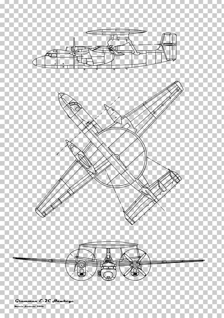 Northrop Grumman E-2 Hawkeye Airplane Aircraft Grumman C-2 Greyhound Boeing E-3 Sentry PNG, Clipart, Airborne Early Warning, Airplane, Angle, Artwork, Black And White Free PNG Download