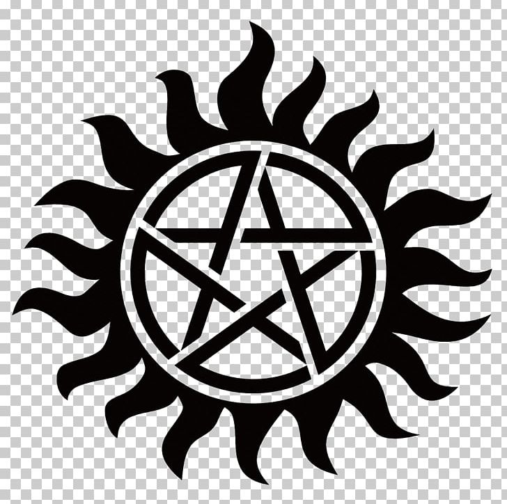Dean Winchester Crowley Tattoo Supernatural PNG, Clipart, Black And White, Brand, Circle, Crowley, Dean Winchester Free PNG Download