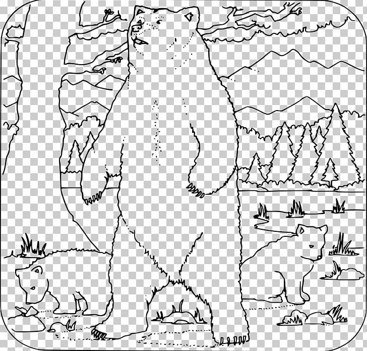 Polar Bear Grizzly Bear Family Coloring Book PNG, Clipart, American Black Bear, Animals, Area, Art, Bear Free PNG Download