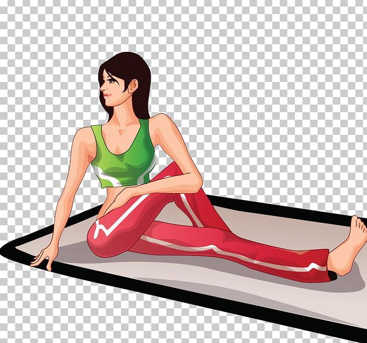 Cartoon Yoga Adobe Illustrator PNG, Clipart, Abdomen, Active Undergarment, Arm, Coreldraw, Download Free PNG Download