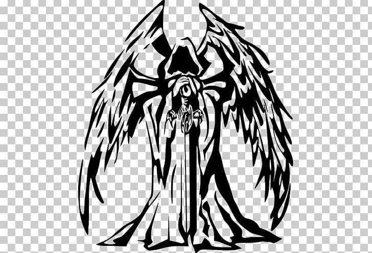 Michael Gabriel Archangel Tattoo Tribe PNG, Clipart, Angel, Artwork, Black, Black And White, Carnivoran Free PNG Download