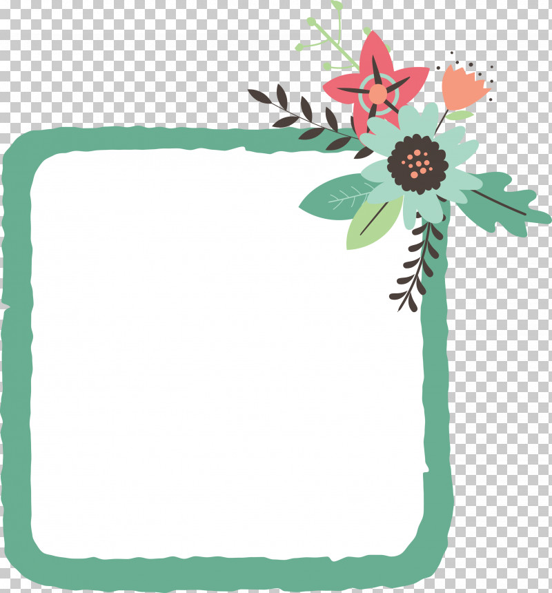 Flower Frame PNG, Clipart, Branching, Floral Design, Flower Frame, Green, Leaf Free PNG Download