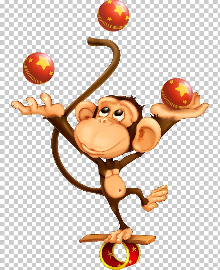 Juggling Circus Monkey PNG, Clipart, Animals, Cartoon, Cartoon Animals, Food, Happiness Free PNG Download
