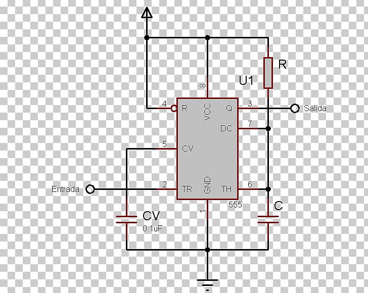 Monoestable 555 Timer IC Astable Multivibrator Monostable PNG, Clipart, 555 Timer Ic, Angle, Area, Capacitor, Diagram Free PNG Download