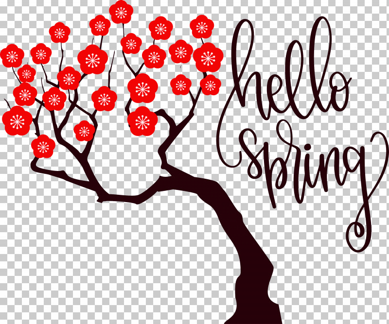 Hello Spring Spring PNG, Clipart, Bark, Branch, Drawing, Flower, Hello Spring Free PNG Download