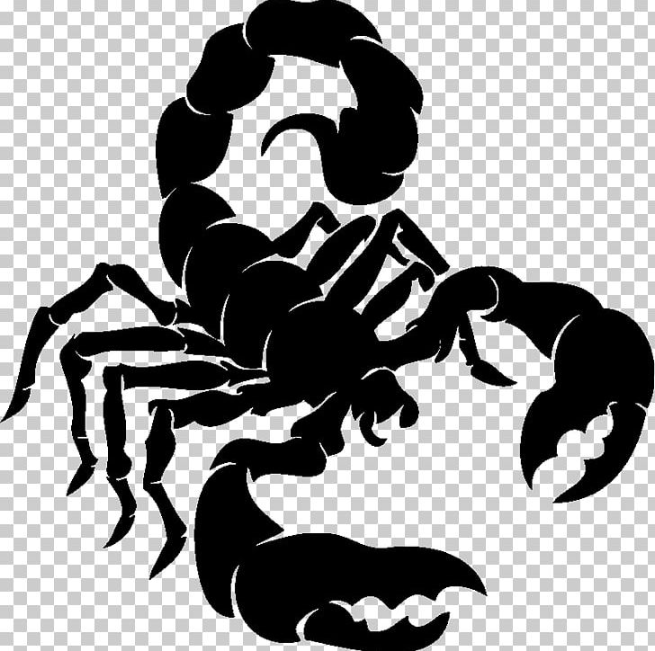 Wall Decal Bumper Sticker Scorpion PNG, Clipart, Arachnid, Arthropod, Black And White, Bumper Sticker, Decal Free PNG Download