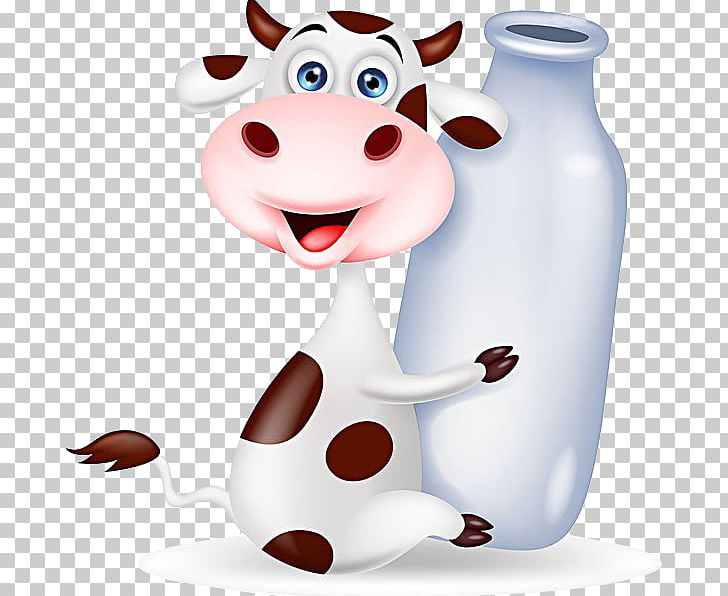 Cattle Milk Bottle Cartoon PNG, Clipart, Animals, Bottle, Clip Art, Coconut Milk, Cow Free PNG Download