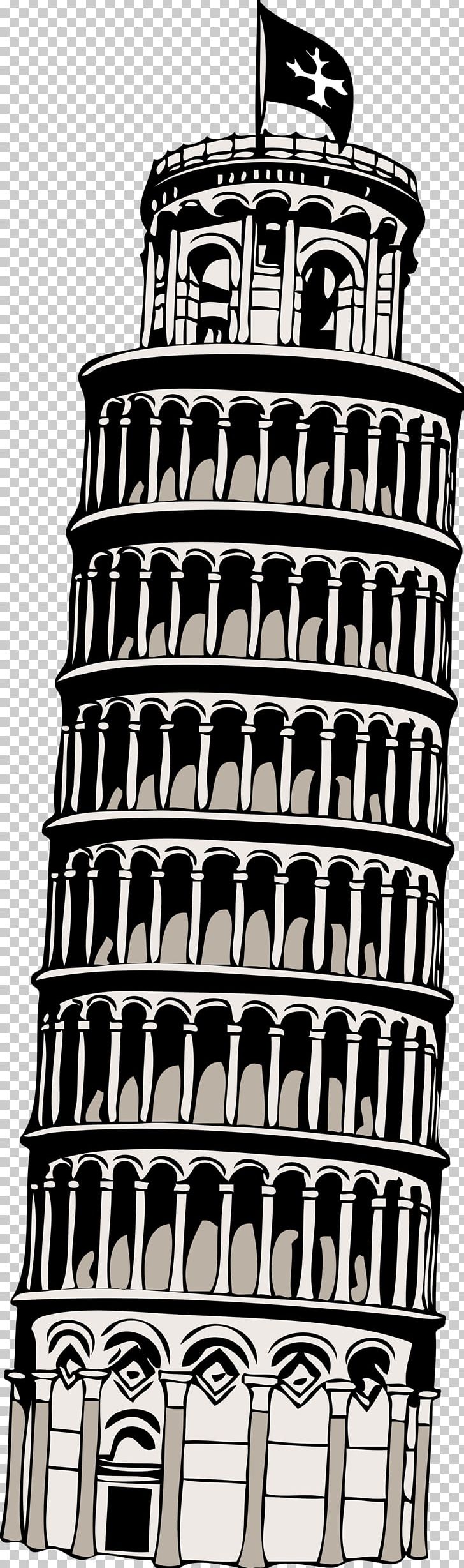 Leaning Tower Of Pisa PNG, Clipart, Bell Tower, Black And White, Building, Clip Art, Drawing Free PNG Download