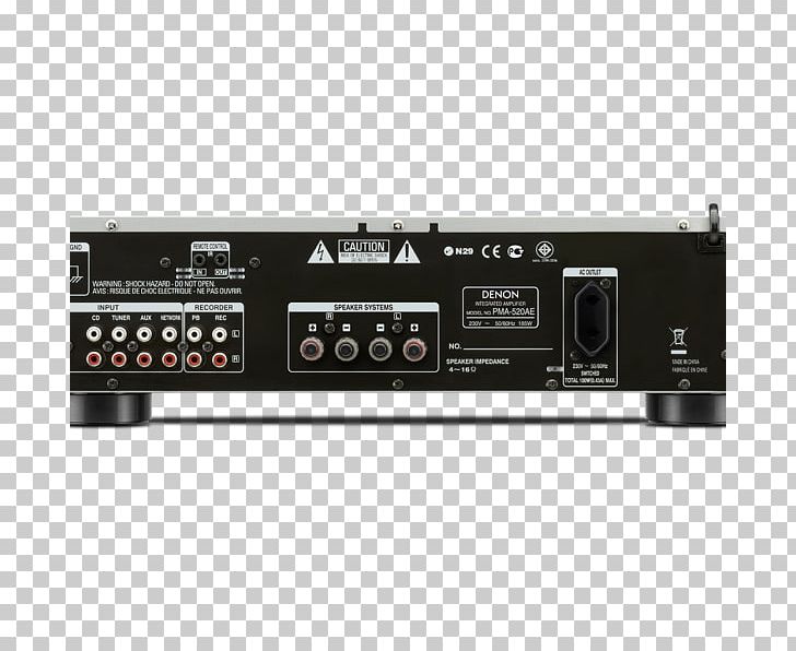 Denon PMA-520AE Amplifier Audio Power Amplifier Integrated Amplifier Denon PMA 720AE PNG, Clipart, Amplifier, Audio, Audio Equipment, Audio Power Amplifier, Audio Receiver Free PNG Download