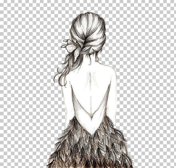 Drawing Dress Painting Sketch PNG, Clipart, Art, Art , Artwork, Black And White, Chibi Free PNG Download