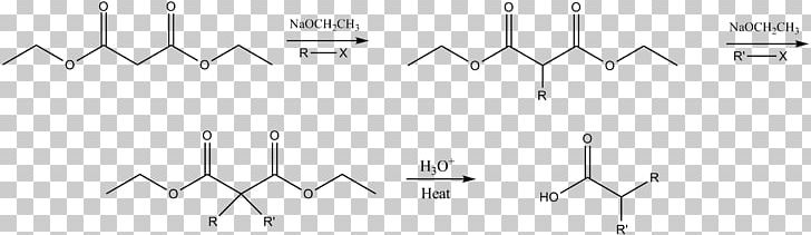 Malonic Ester Synthesis Chemical Synthesis Diethyl Malonate Fatty Acid Synthesis PNG, Clipart, Angle, Area, Black And White, Brand, Chemical Reaction Free PNG Download