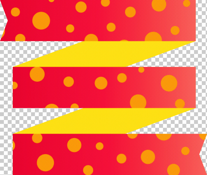 Ribbon Multiple Ribbon PNG, Clipart, Line, Multiple Ribbon, Orange, Polka Dot, Rectangle Free PNG Download