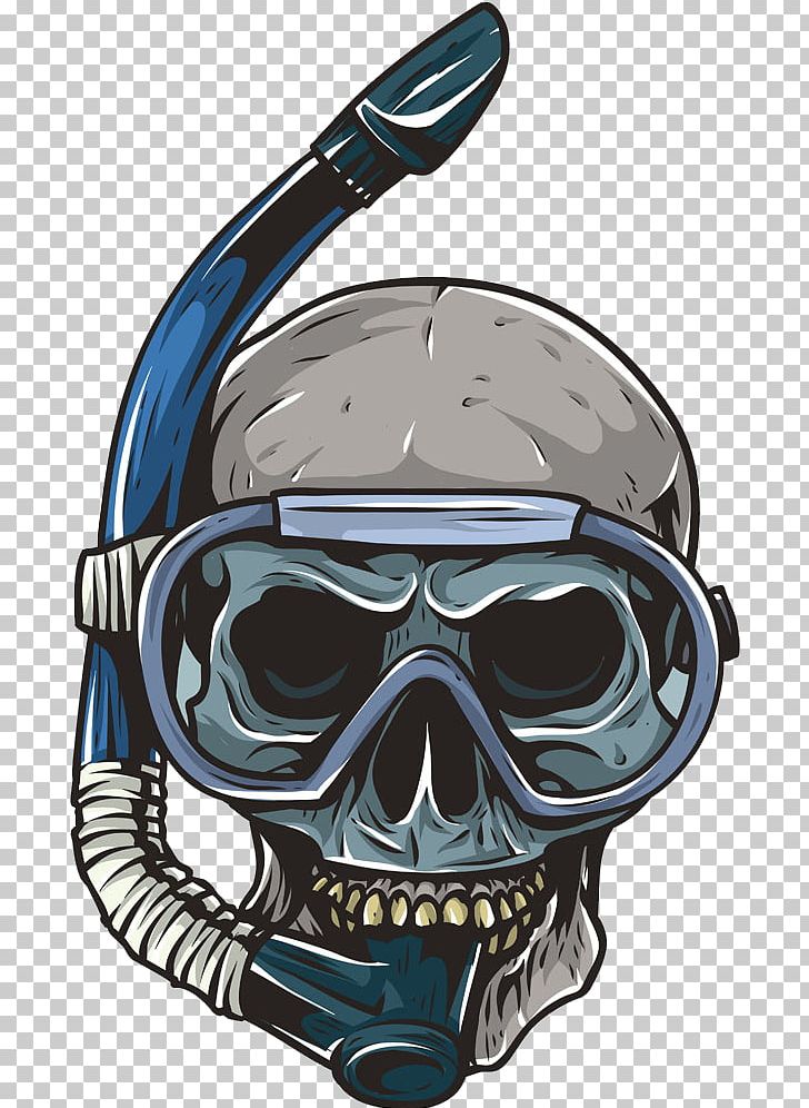 Skull Underwater Diving Skeleton PNG, Clipart, Audio Equipment, Cranial, Dive, Face Mask, Glasses Free PNG Download