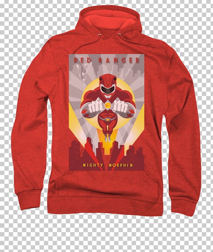 T-shirt Hoodie Red Ranger Clothing PNG, Clipart, Clothing, Clothing Sizes, Hood, Hoodie, Jacket Free PNG Download