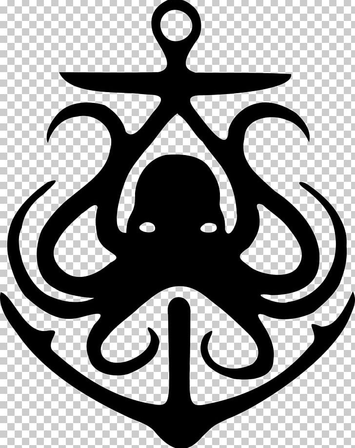 The Octopus Literary Salon PNG, Clipart, Anchor, Art, Artwork, Black And White, Cephalopod Intelligence Free PNG Download