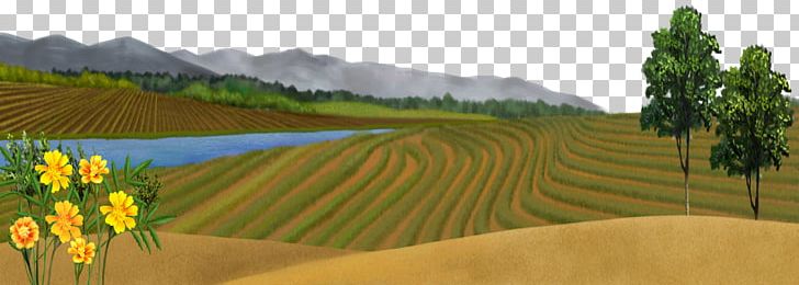 Spring Scenery Freehand Outskirts PNG, Clipart, Adobe Freehand, Agriculture, Background, Background Material, Crop Free PNG Download