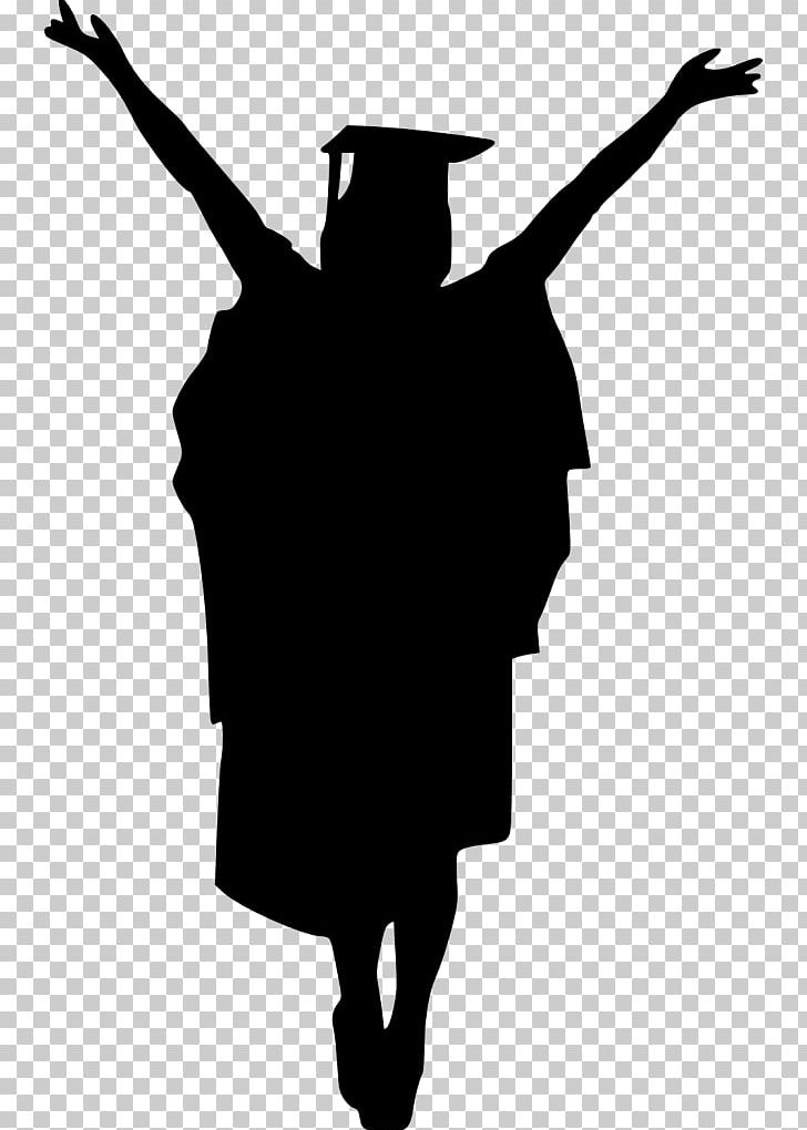 Graduation Ceremony Silhouette Drawing Photography PNG, Clipart, Academic Dress, Animals, Black And White, Cap, Download Free PNG Download