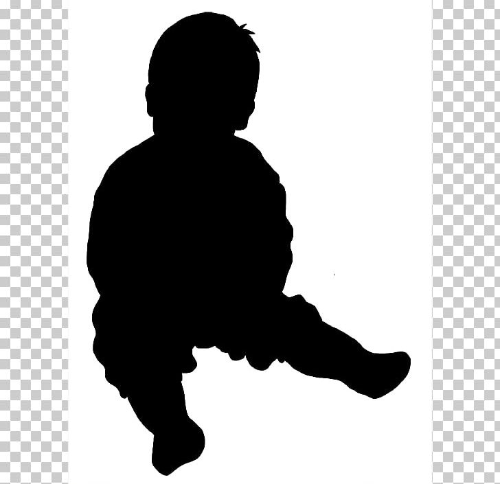 Silhouette Infant Child PNG, Clipart, Baby, Baby Silhouette, Black, Black And White, Boy Free PNG Download