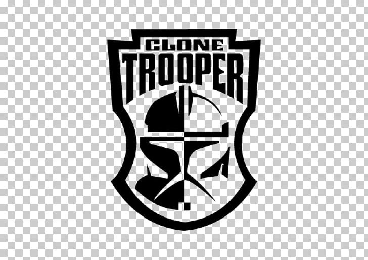 Clone Trooper Star Wars: The Clone Wars Stormtrooper Logo PNG, Clipart, Black And White, Brand, Clone Trooper, Decal, Emblem Free PNG Download