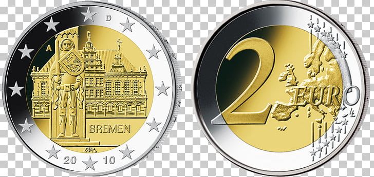 Germany 2 Euro Coin 2 Euro Commemorative Coins Euro Coins PNG, Clipart, 1 Euro Coin, 2 Euro Coin, 2 Euro Commemorative Coins, Bimetallic Coin, Bremen Free PNG Download