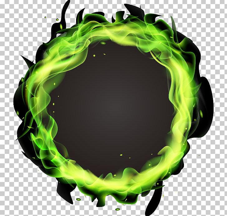 green flame clipart