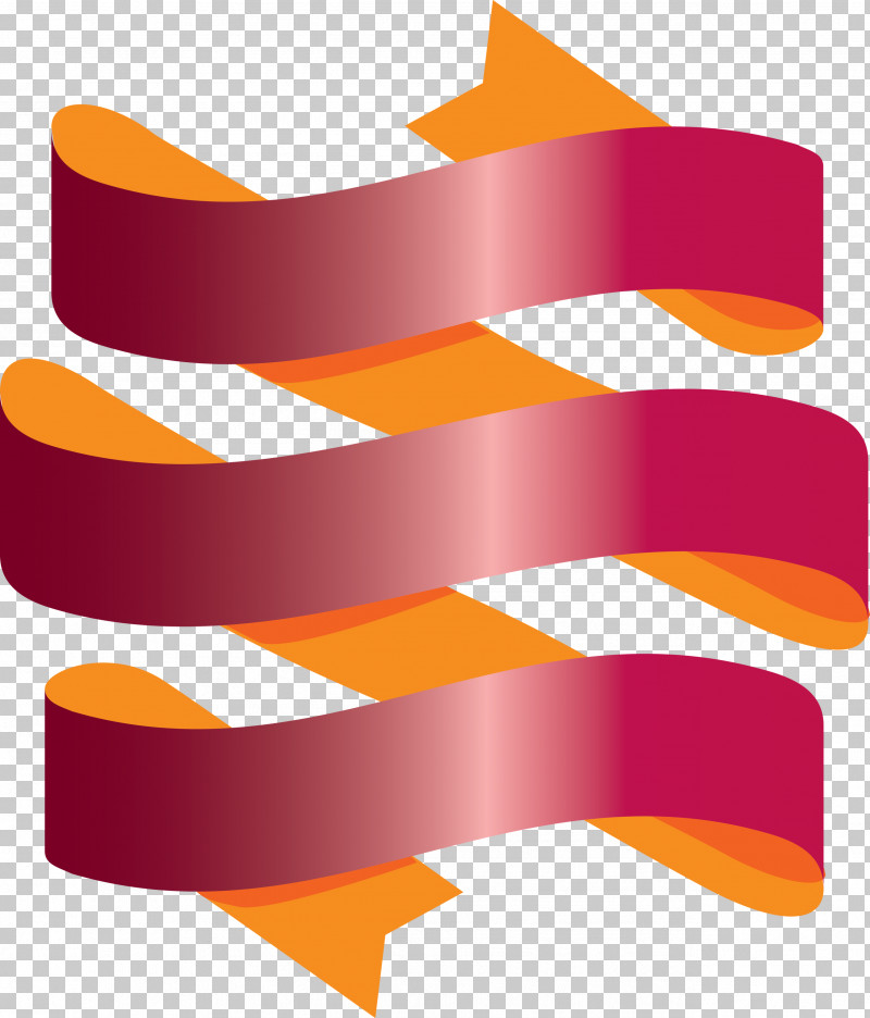 Ribbon Multiple Ribbon PNG, Clipart, Line, Logo, Material Property, Multiple Ribbon, Orange Free PNG Download