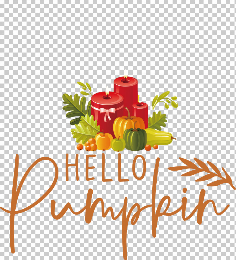 Hello Pumpkin Autumn Thanksgiving PNG, Clipart, Autumn, Biology, Candle, Floral Design, Fruit Free PNG Download