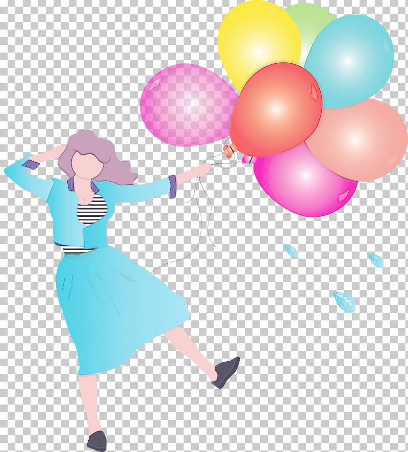 Balloon Party Supply Pink Gesture Play PNG, Clipart, Balloon, Gesture, Girl, Happy, Paint Free PNG Download