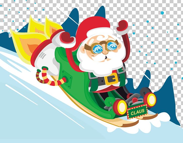 Santa Claus Sled Rocket Christmas PNG, Clipart, Art, Christmas Decoration, Creative Christmas, Fictional Character, Miscellaneous Free PNG Download