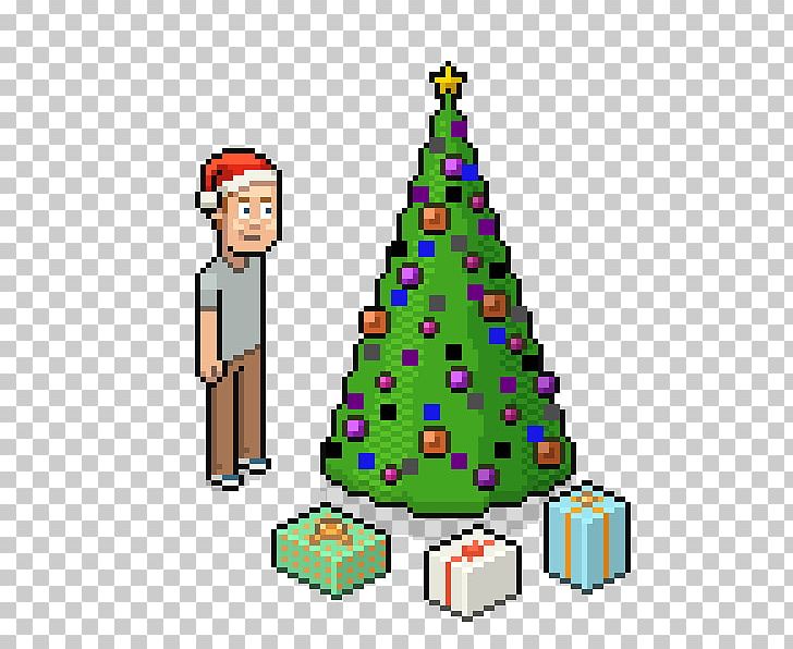 transparent christmas tree pixel