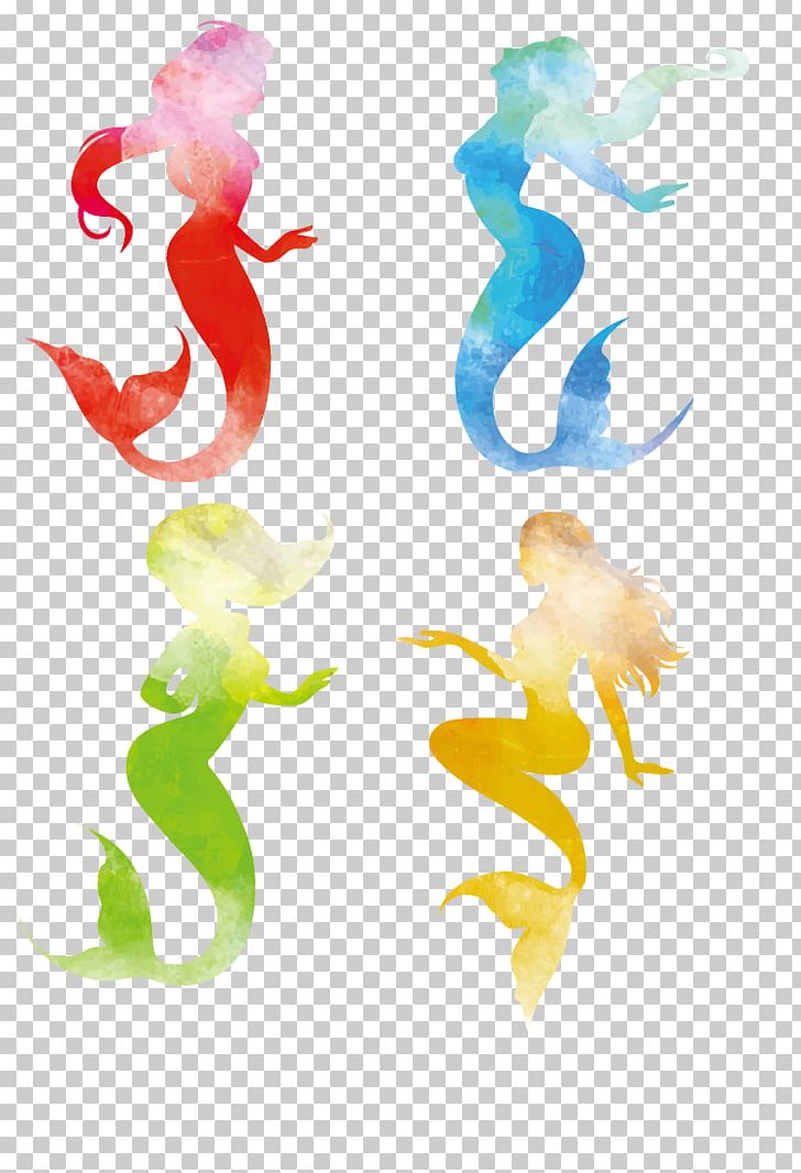 Mermaid Silhouette Illustration PNG, Clipart, Art, Clip Art, Color Pencil, Colors, Color Smoke Free PNG Download