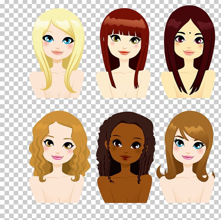 Brown Hair Cartoon Long Hair PNG, Clipart, Beauty, Beauty Salon, Beauty Vector, Black Hair, Blond Free PNG Download