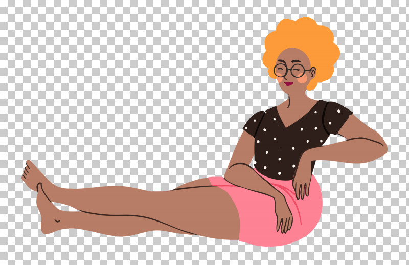 Relaxing Lady Woman PNG, Clipart, Abdomen, Cartoon, Girl, Lady, Leg Free PNG Download